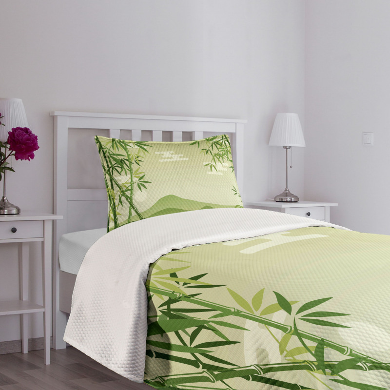 Japanese Bamboo Tree Bedspread Set