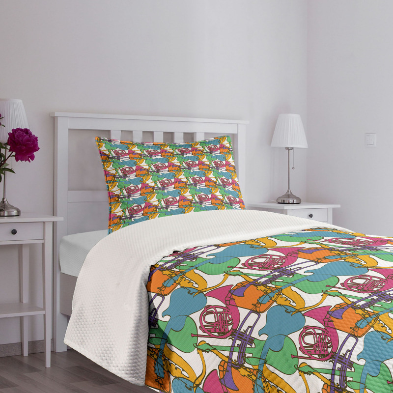 Abstract Retro Party Bedspread Set