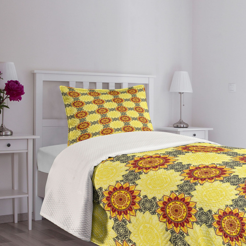 Vibrant Yellow Bedspread Set