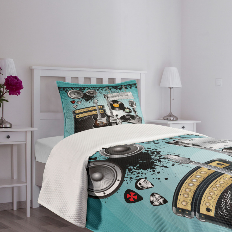 Records Speakers Bedspread Set