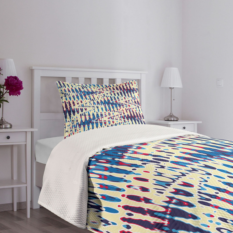 Refracted Waves Abstract Bedspread Set