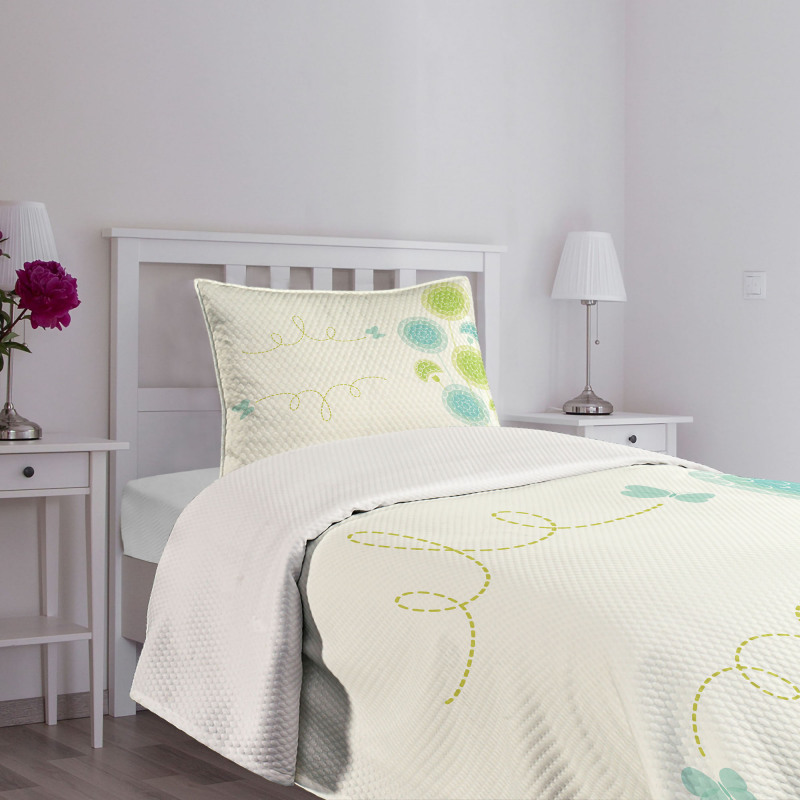 Hand Drawn Plants Bedspread Set