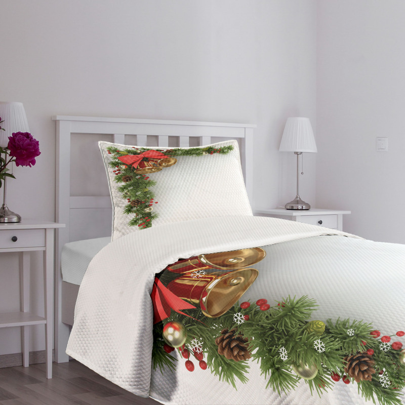 Xmas Corner Bell Bedspread Set