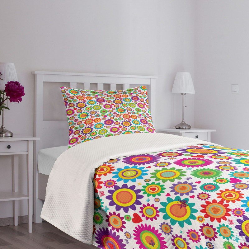 Colorful Camomiles Bedspread Set