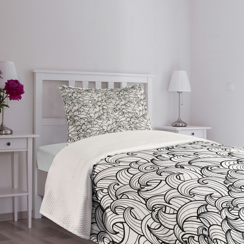 Sea Storm Waves Bedspread Set