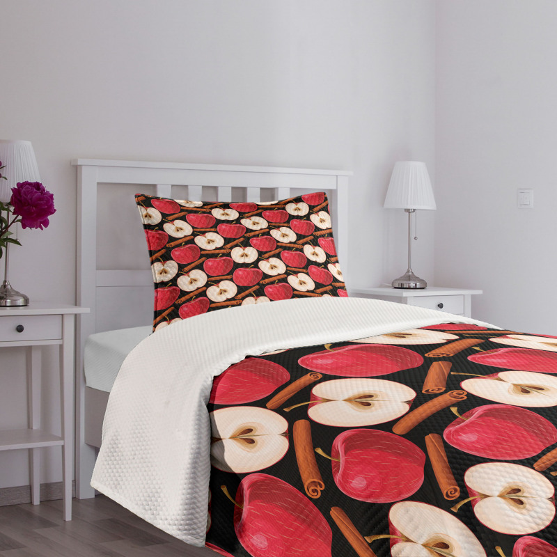 Cinnamon Sticks Fruits Bedspread Set