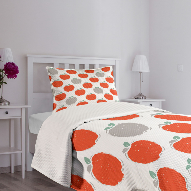 Doodle Style Fruit Bedspread Set