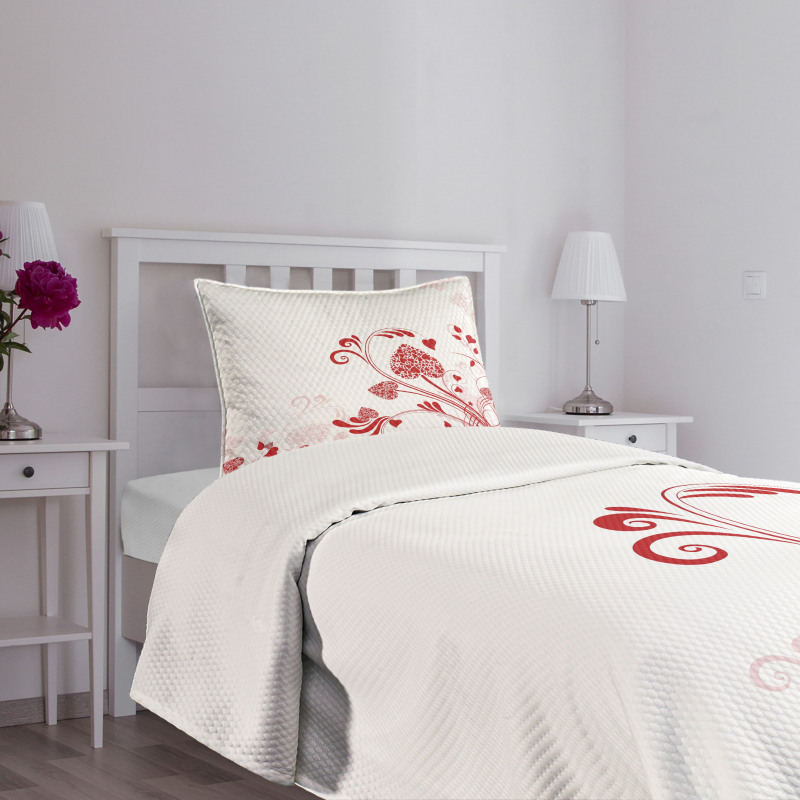 Garden of Romance Hearts Bedspread Set