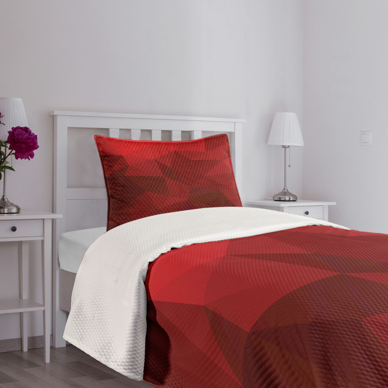 Triangular Mosaic with Poly Bedspread Set