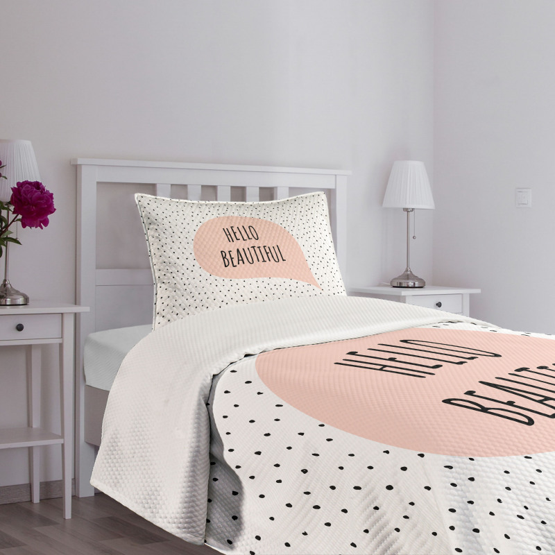 Romantic Message Pastel Bedspread Set