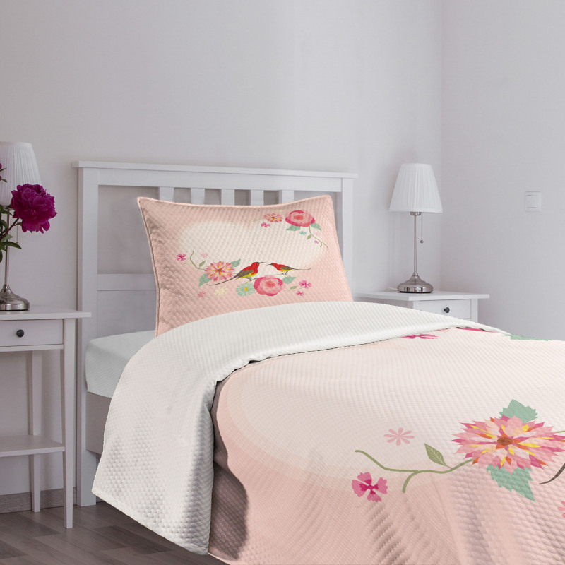 Valentines Day Motif Bedspread Set