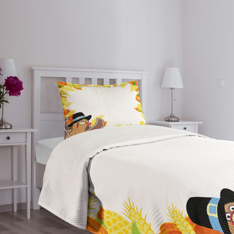 Corn and Pumkin Bedspread Set