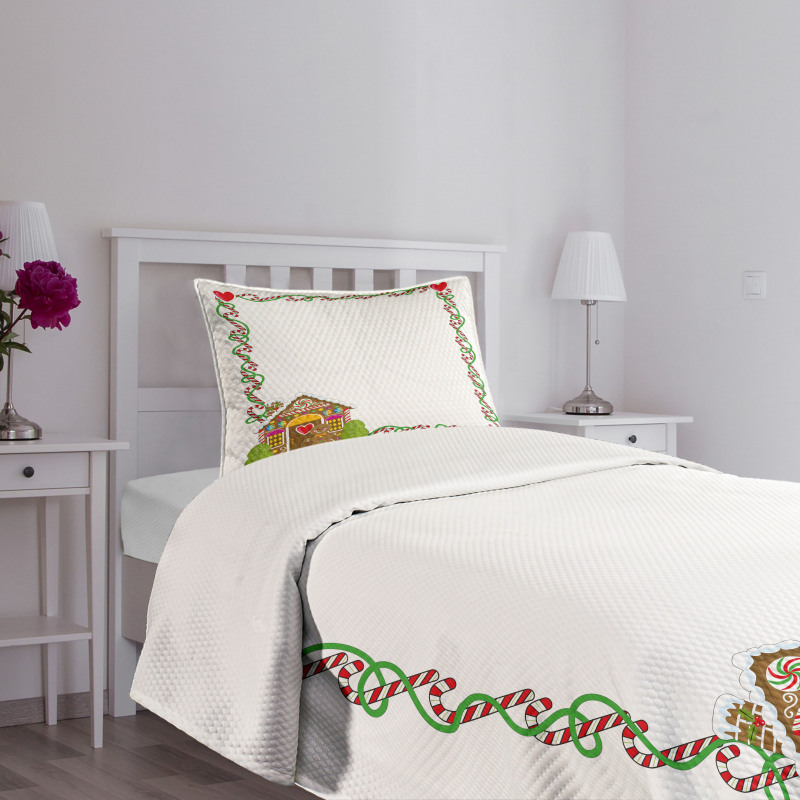 Gingerbread House Bedspread Set