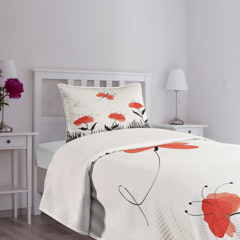 Abstract Pastoral Field Bedspread Set