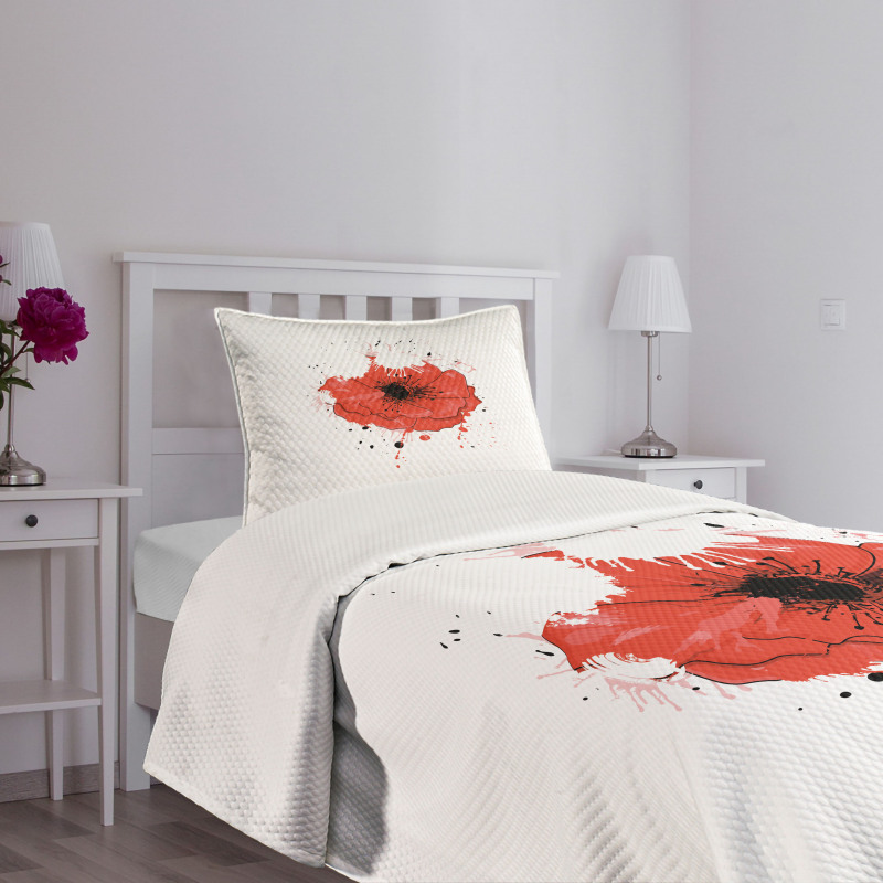 Head of Opiate Flower Art Bedspread Set