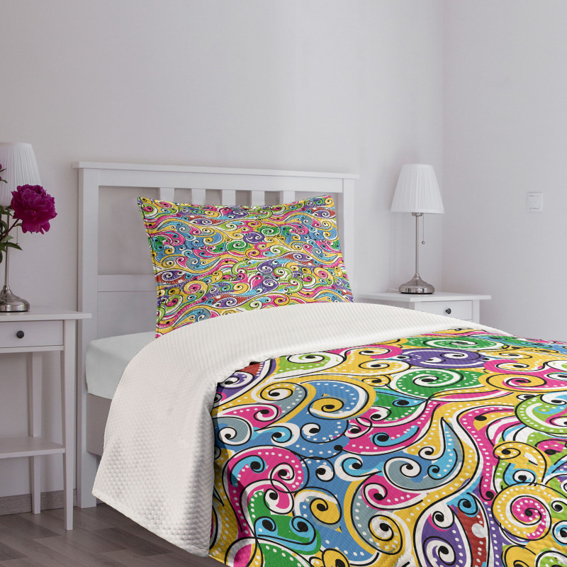 Funky Doodle Summer Art Bedspread Set