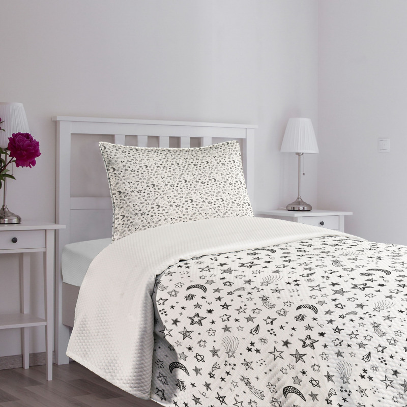 Stars and Crescent Moon Bedspread Set