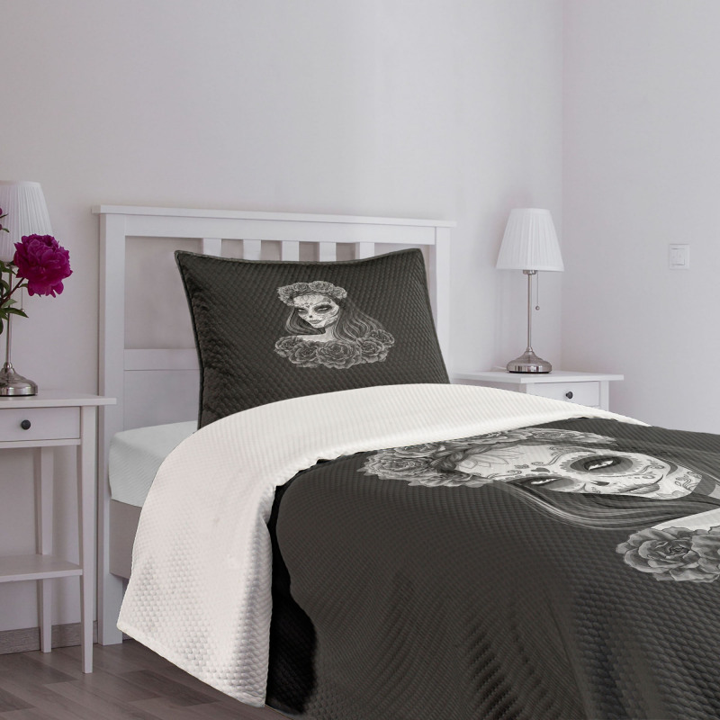 Calavera Girl Bedspread Set