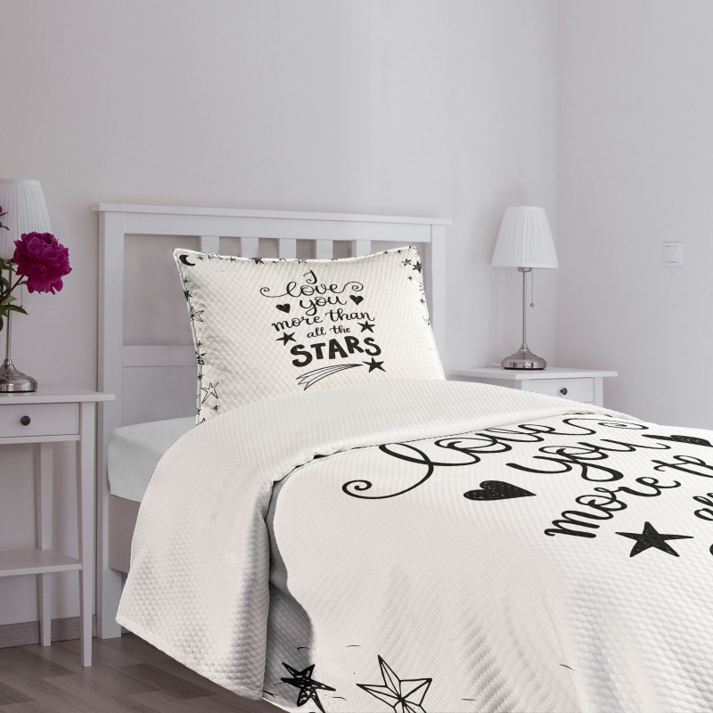 Stars for Loved Bedspread Set