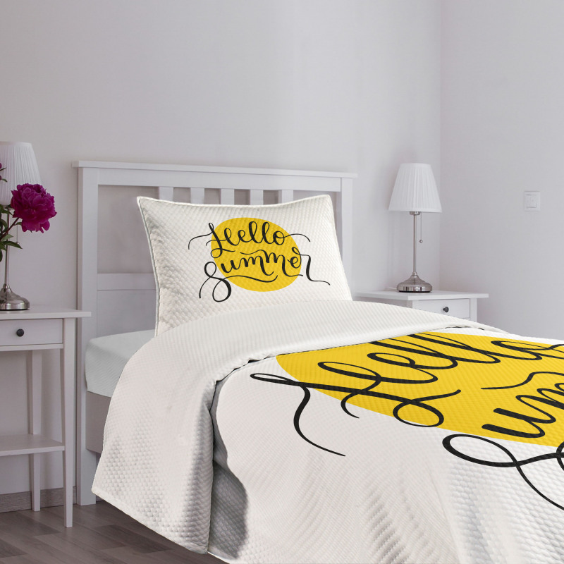 Letters on Yellow Bedspread Set