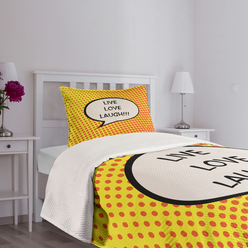 Speech Bubble Bedspread Set