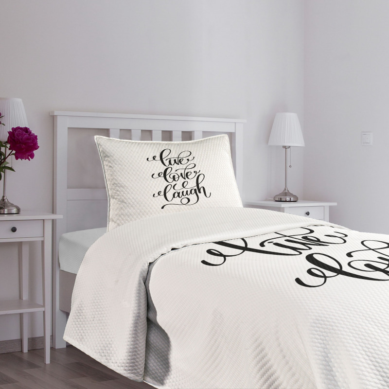 Live Love Composition Bedspread Set