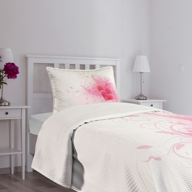 Floral Arrangement Romance Bedspread Set