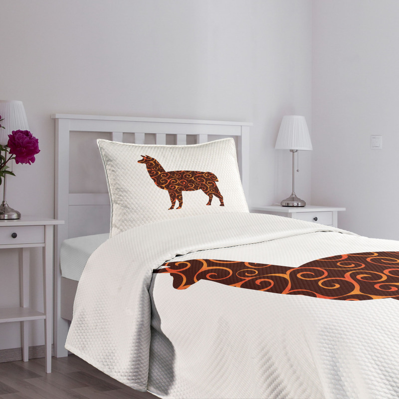Animal Silhouette Lines Bedspread Set