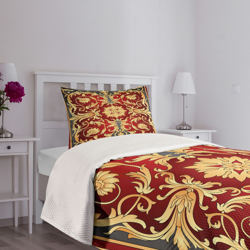 Spiral Foliage Bedspread Set