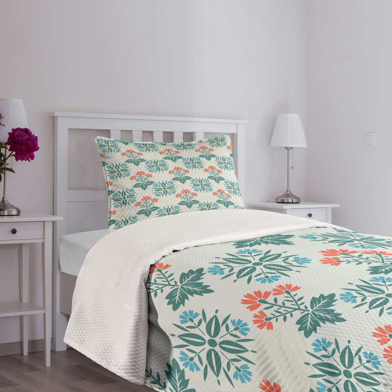 Abstract Spring Motifs Bedspread Set