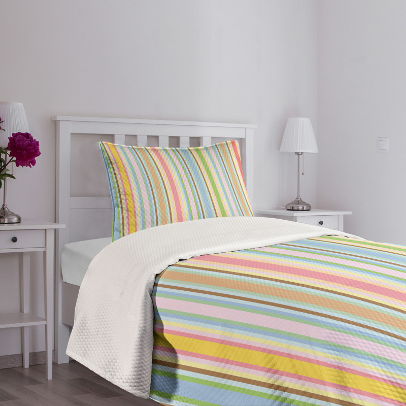 Barcode Pattern Stripes Bedspread Set