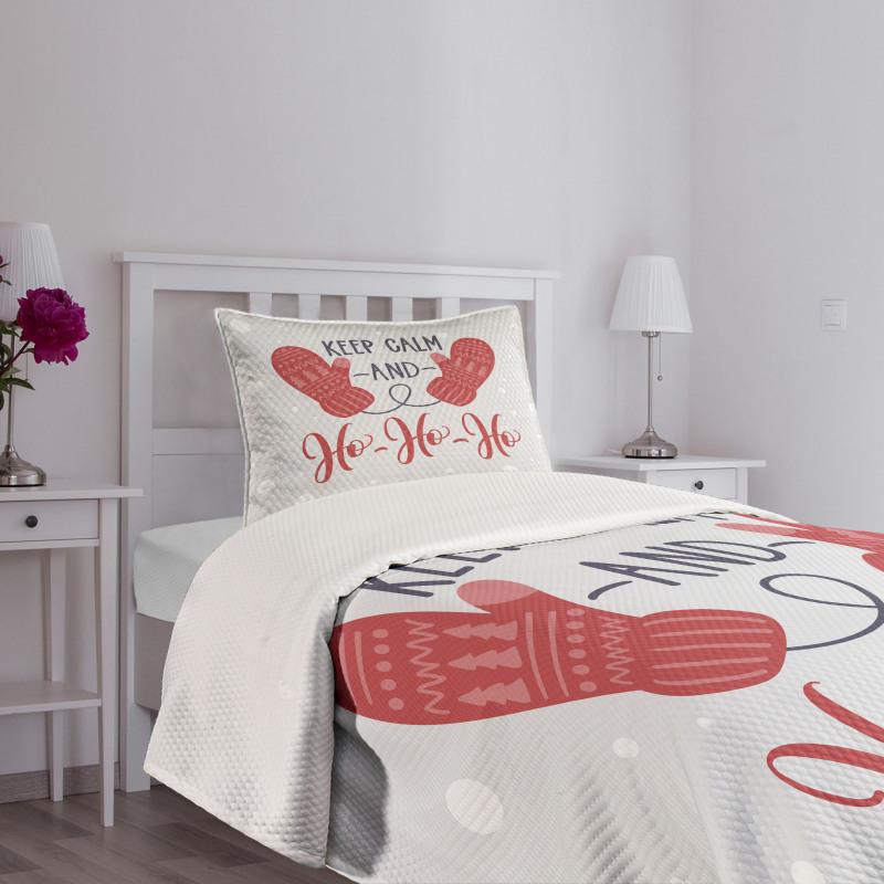 Xmas Fun Words Santa Bedspread Set