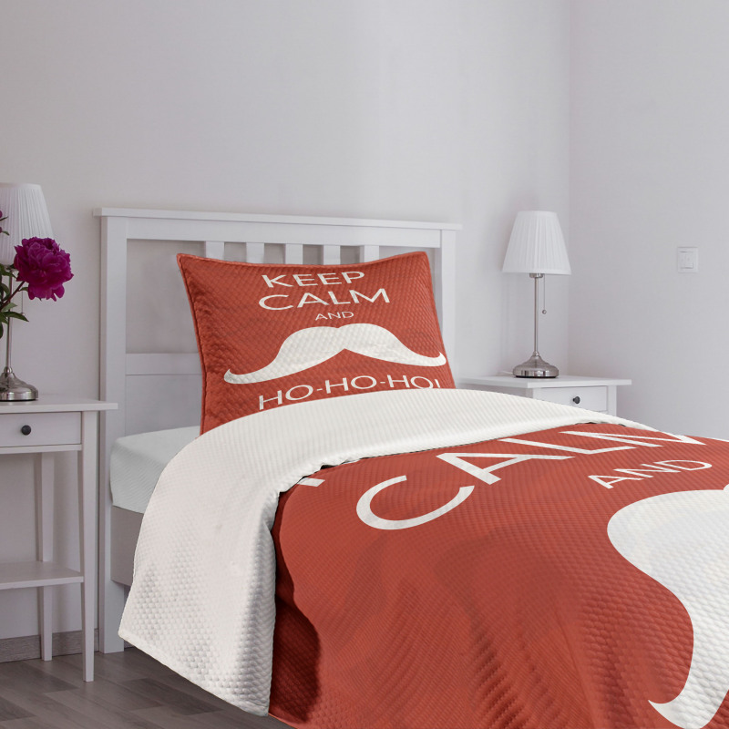 Ho Ho Ho Mustache Bedspread Set