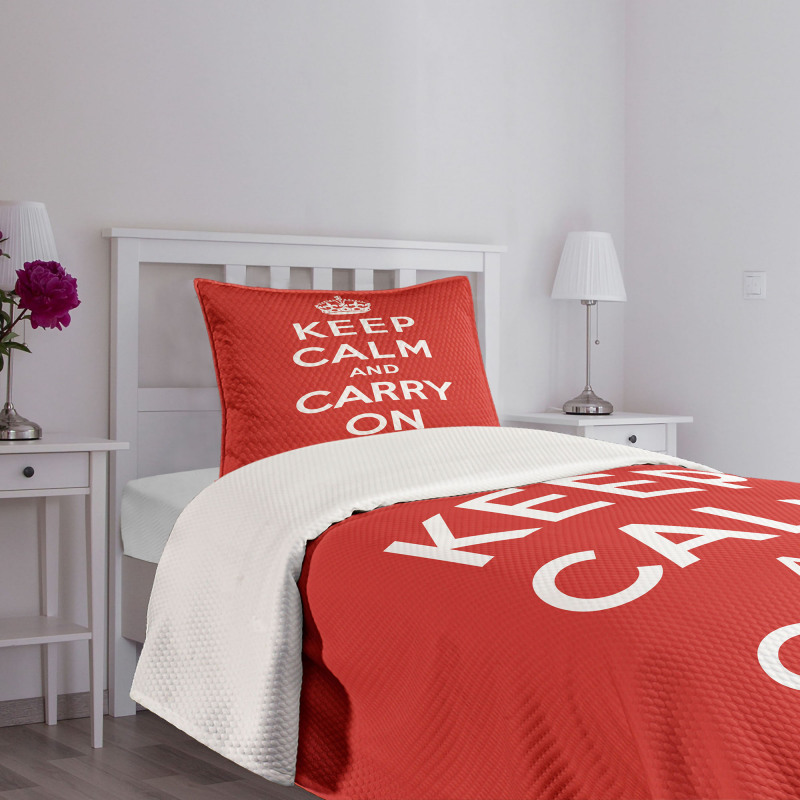 Royal UK Crown Red Bedspread Set