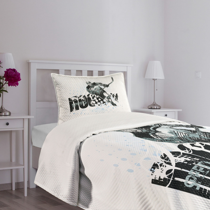 Grunge Player Sketch Bedspread Set