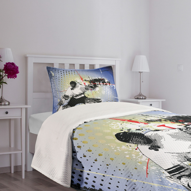 Player Snow Cityscape Bedspread Set