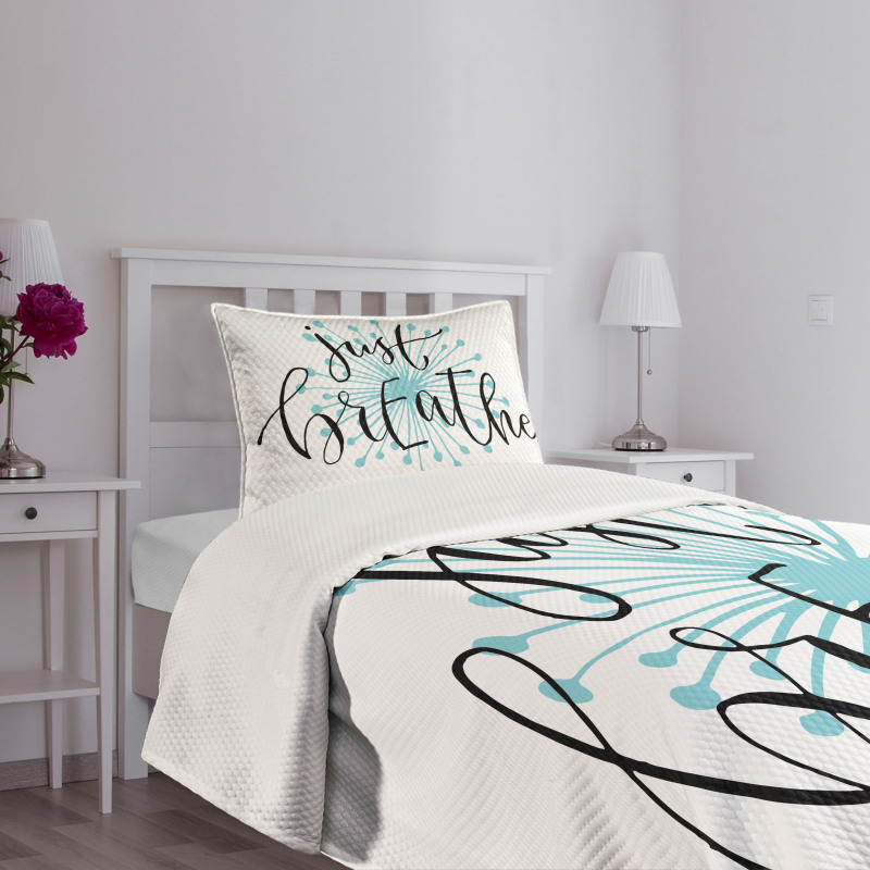 Optimistic Saying Bedspread Set