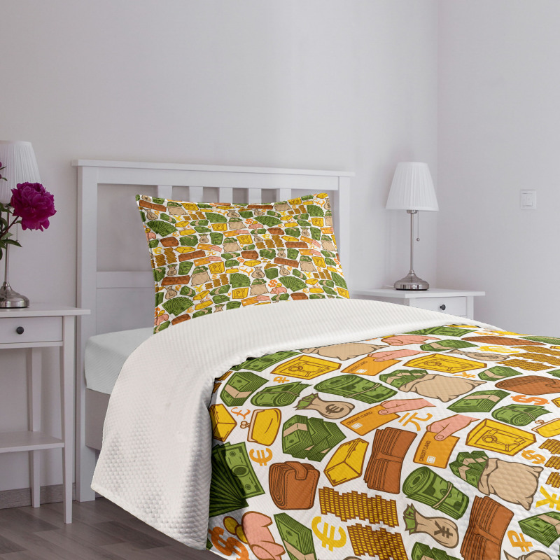 Colorful Pound Signs Bedspread Set