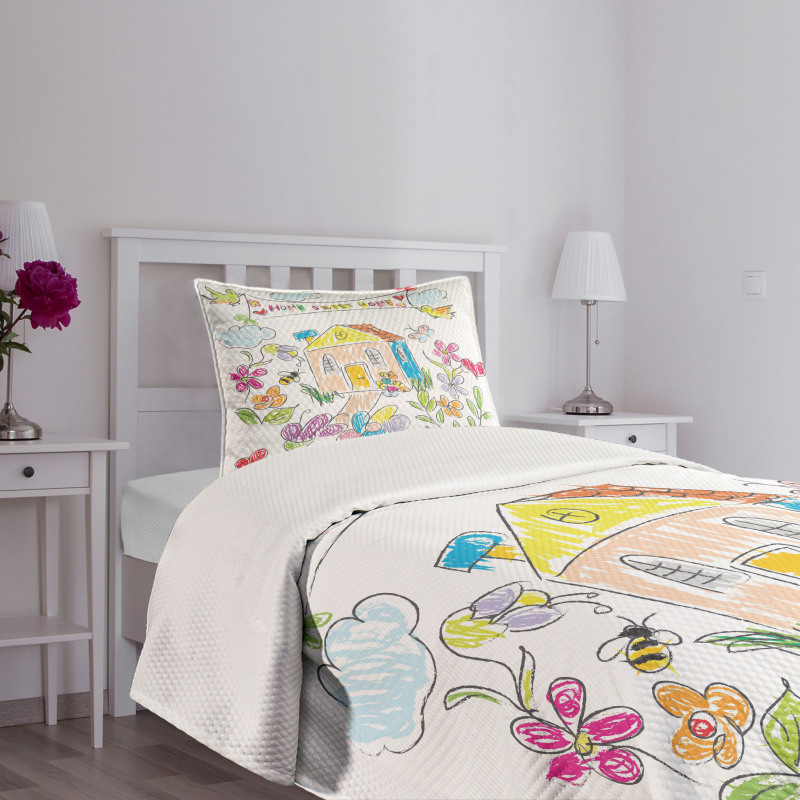 Childish Doodle Bedspread Set