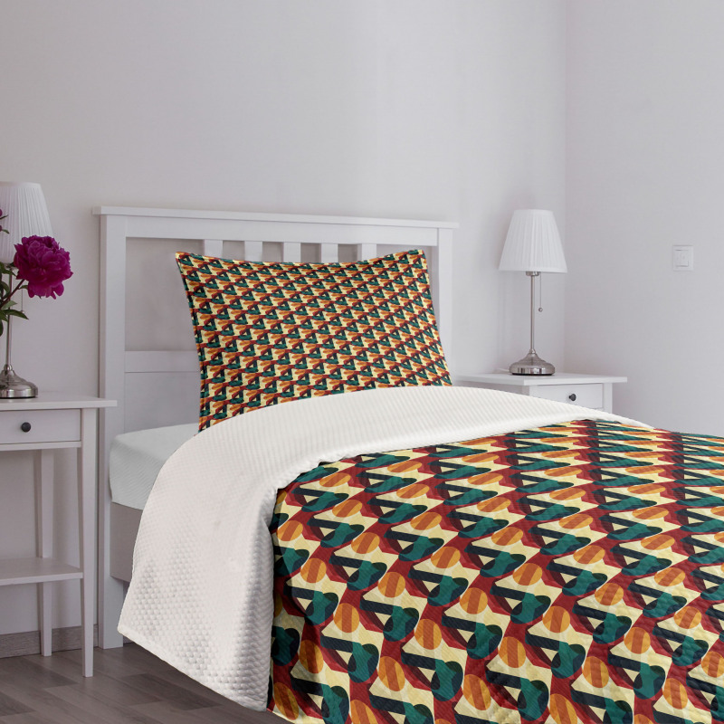 Polygonal Vivid Mesh Bedspread Set