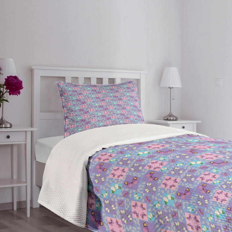 Springtime Geometric Bedspread Set