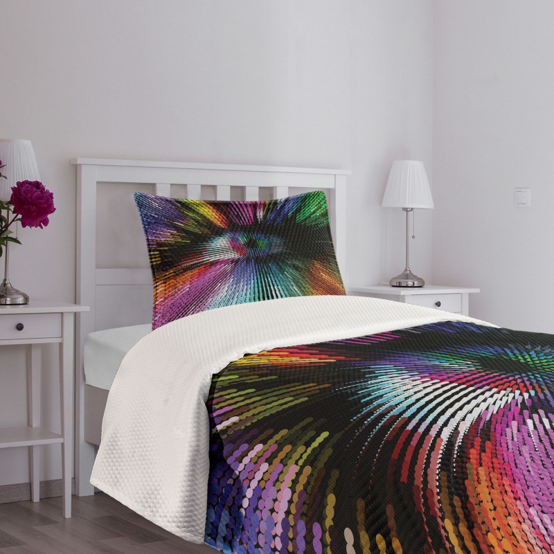 Abstract Vibrant Optical Bedspread Set