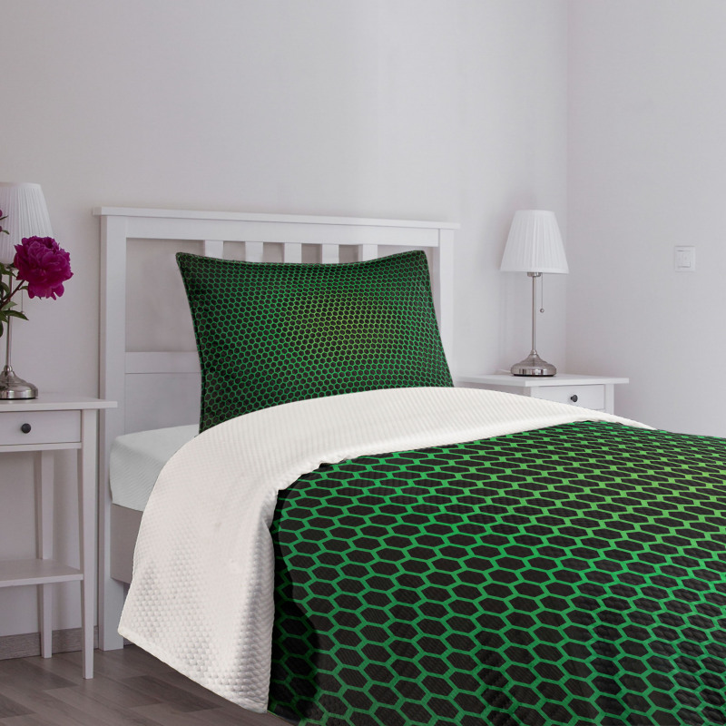 Grid Tile Polygons Bedspread Set