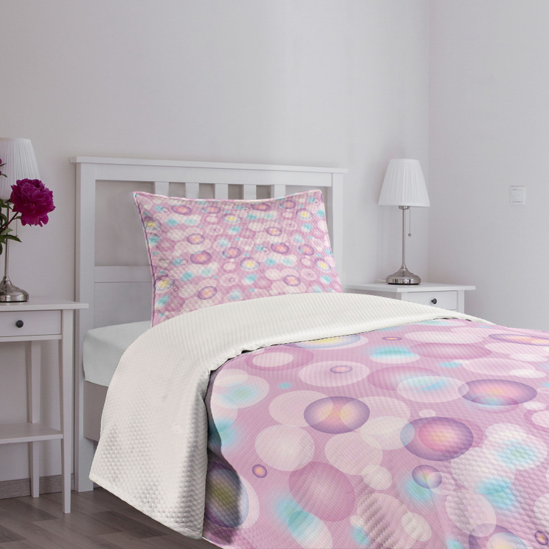Vibrant Color Bubbles Bedspread Set