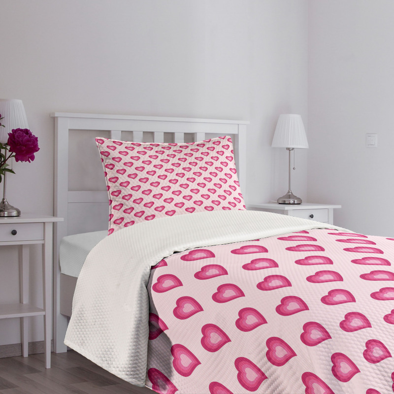 Hearts Cartoon Bedspread Set