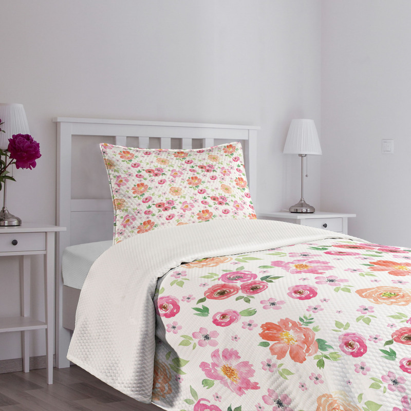 Watercolor Meadow Bedspread Set