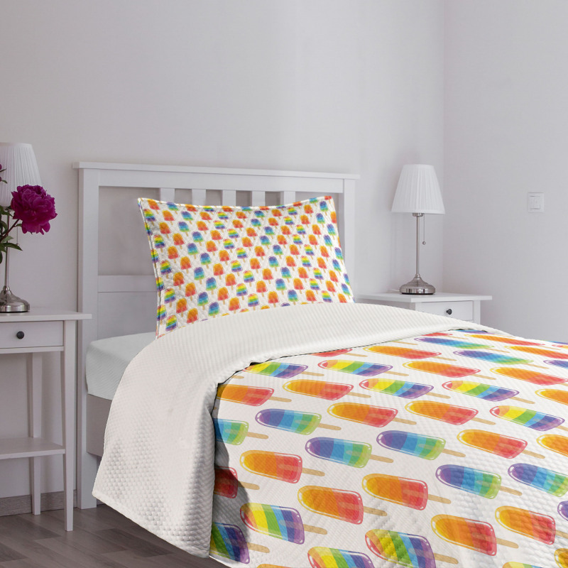 Orange Rainbow Flavor Bedspread Set