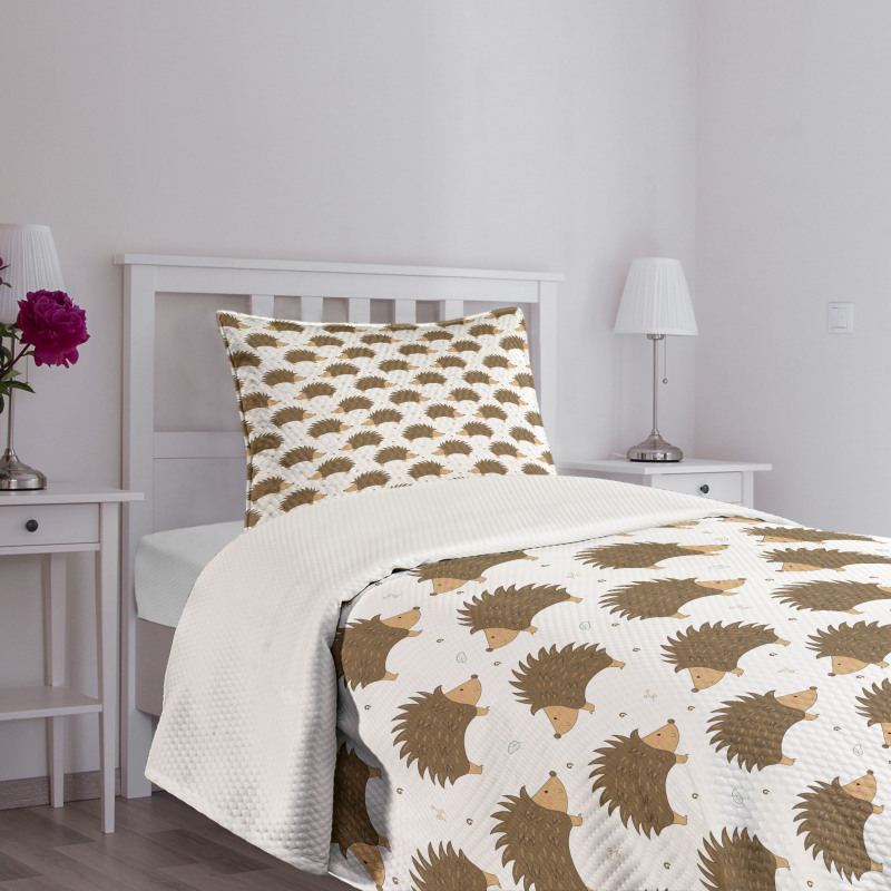 Cartoon Porcupines Bedspread Set