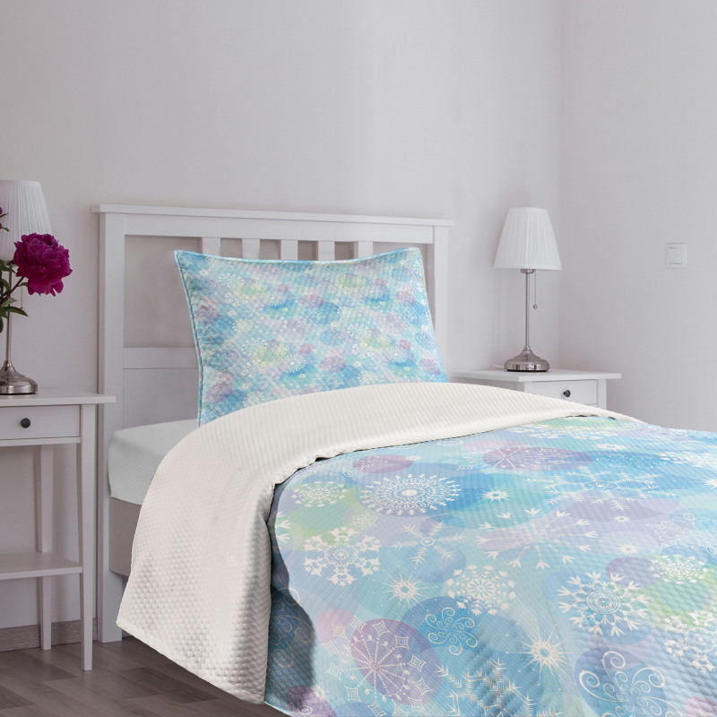 Bokeh Style Circles Bedspread Set