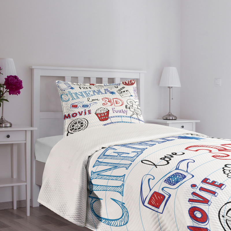 Notebook Doodle Bedspread Set